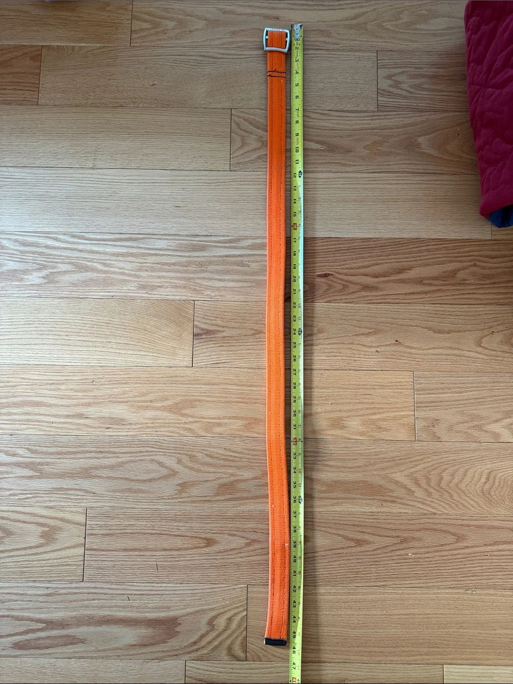 Men's Orange Webbing Belt - Made of Fire Hose Material